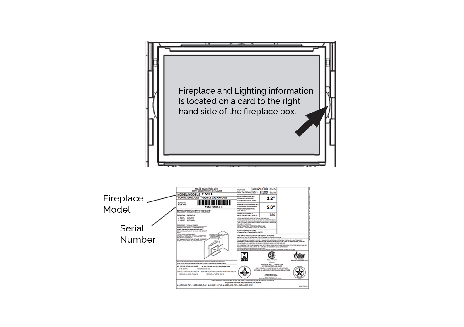 Fireplace Serial Number Location Fireplace Serial Number Location