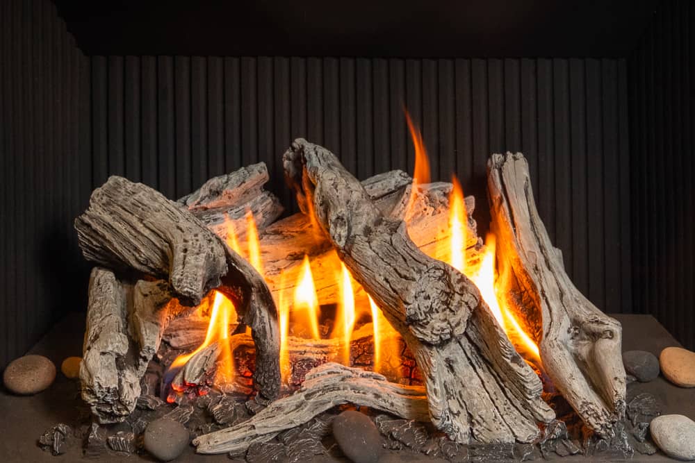 H6 Gas Fireplace Driftwood